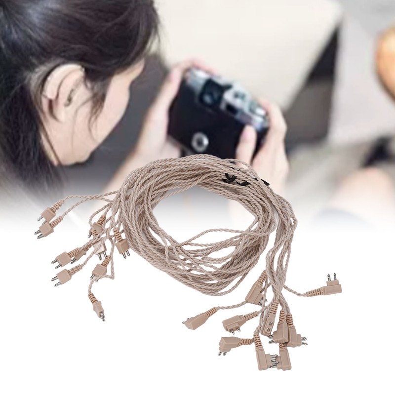 10Pcs 2pin Hearing Aid Cable High Temperature Resistance PVC Reliable