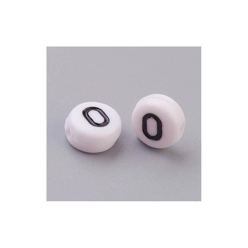 Handicraft Emporium Flat Round Alphabet Acrylic Beads | 20g |