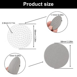 LINTRA Pack of 2 Puck Screen 58 mm, 58 mm Portafilter Puck Screen, Stainless Steel Espresso Strainer, Silver Stainless Steel Espresso Puck Screen, for Home, Cafe, Breakfast Shop