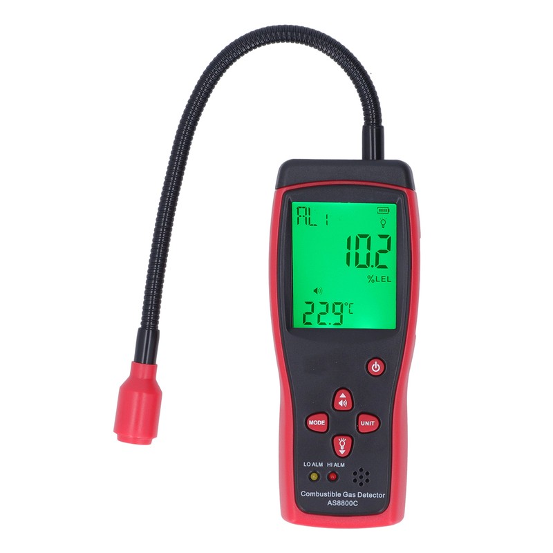Digital Display Combustible Gas Detector Flexible Probe LCD Backlit Gas