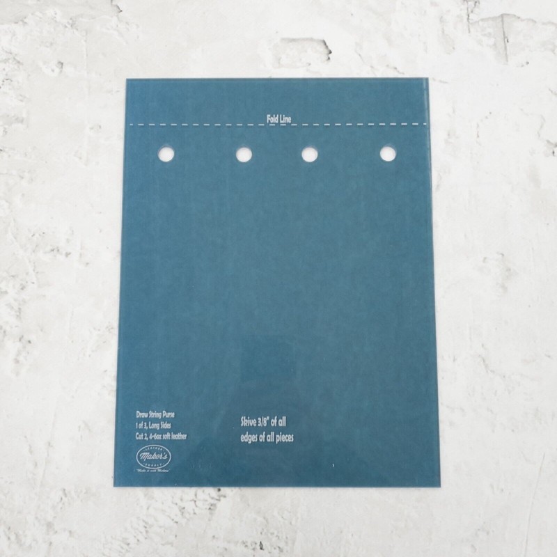 Maker's Leather Supply Acrylic Drawstring Bag Template Set