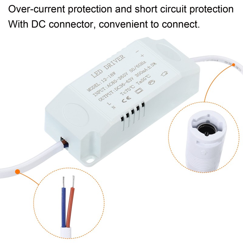 PATIKIL 12-18W 300mA LED Driver, 3 Pack AC 85-265V Output