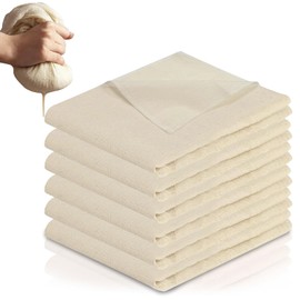 TAIHOBO 6PCS Cheesecloth, 60×60cm Muslin Cloths for Cooking, Reusable Cheese Cloth, Washable Cheese Cloths for Straining, Unbleached Polyester Cotton Yogurt Strainer for Straining Liquids Baking