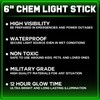 PartySticks Green Glow Sticks Emergency Chem Lights (6", 25 Pack)
