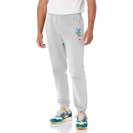 Lacoste Men's Iconic Print Jogger Track Pants, Silver Chine, Medium