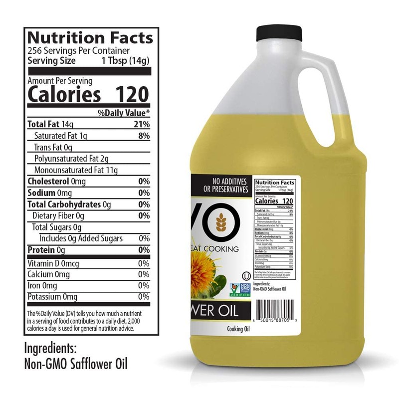 AVO Naturally Processed NON-GMO High Oleic Safflower Oil, 1 Gallon