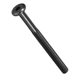 METALLIXITY Flat Head Hex Socket Cap Screws Bolts(M6-1x80) 10Pcs, Steel Hex Socket Furniture Bolts Screws - for Furniture Woodworking Project, Black