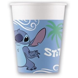 PROCOS Stitch & Angel Party Paper Cups (8pk), Regular, Light Blue