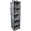iGadgitz Home U7150 Fabric Hanging Wardrobe Shelves (5 Shelf), Collapsible