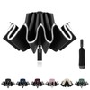 Sykrawki Windproof Inverted Umbrella with 10 Ribs, Automatic Open/Close, Compact,