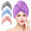OWLMATE Pack of 4 Microfibre Hair Towels, Microfibre Towels, Hair