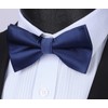 HISDERN Bow Tie Men's Already Tied Adjustable Bow Plain Paisley