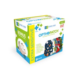Opthopatch Eye Patches for Kids - Extra Sensitive Adhesive - Boys' Design [Series I] - 40 Count + 1 Reward Chart