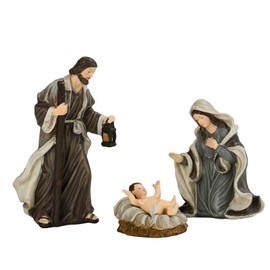 Braxio Christmas Nativity Set Collectible Figurines - Holy Family Holiday Tabletop Scenes Home Decor
