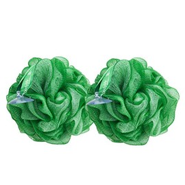 Bodylife Forest Green & White Exfoliating Bath & Shower Scrunchie 55g Twin Pack