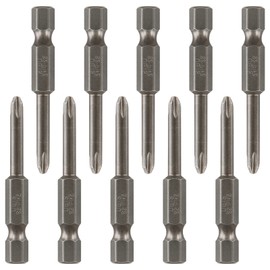 LDEXIN 10Pcs Phillips Screwdriver Bits 1/4 Inch Hex Shank S2 Steel Magnetic Phillips Bits, 4.5mm Dia. PH2, 2 Inch Length