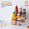 vacane Clear Spice Rack, 3 Tiered Shelf Spice Organizer for