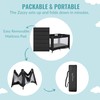 Dream On Me Zazzy Portable Playard with Bassinet in Black,