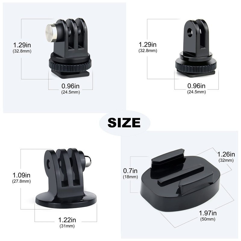 YALLSAME Quick Release Tripod Adapter + Tripod Mount + Cold