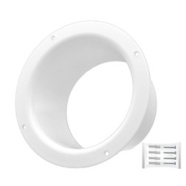 H&C VENT Wall Flange for Air Conditioning & Ventilation System (Diameter 100 mm, End/Start) - HVAC Wall Flange, Pipe Connector & Wall Connection - Hose Adapter for Exhaust Hose, Ventilation Hose, Air
