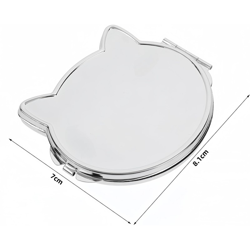 THJOPOKEEL Espejo Plegable Compacto Forma De Gato Espejo De Bolsillo