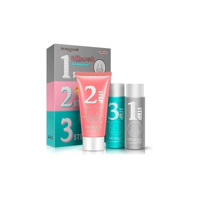 Holika Pig Nose Puntos Negros 3 Pasos Anti Acne Aclarante