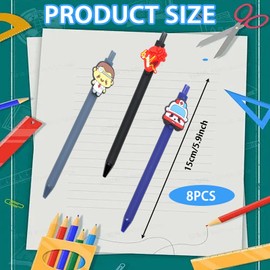 Pack of 8 Cute Nurse Pens, 1.0 mm Fine Tip, Funny Ballpoint Pens, Black Ink Pens for Women, Gifts, Nurse, for Students, Children, Nurses