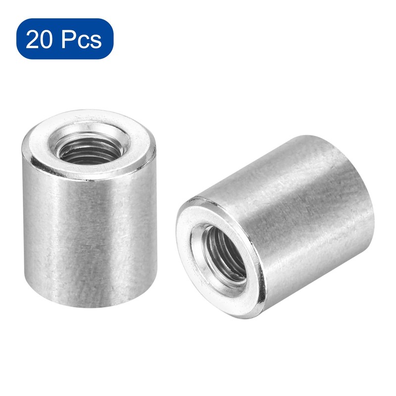 sourcing map Round Weld Nuts, M6 x 12mm x 14mm