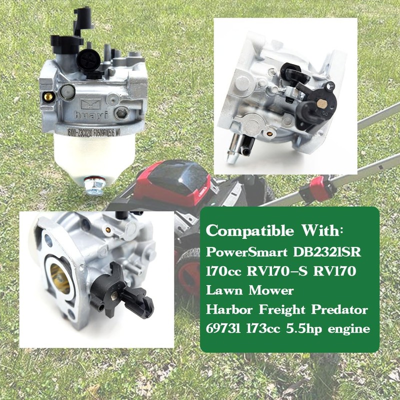 69731 Carburetor Carb Fit for Predator 173cc PowerSmart DB2321SR 170cc