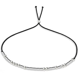 Suyi Morse Code Bracelet Inspirational Gifts for Women Her Sterling Silver Beads Bracelet for Friendship Daughter Girlfriend Yes You Can