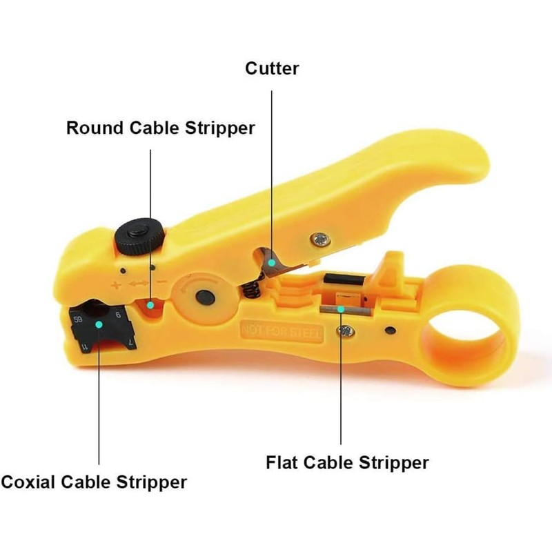 Cable Stripper Cutter, Wire Stripping Tool,Multi-Purpose Wire Stripper Adjustable Wire