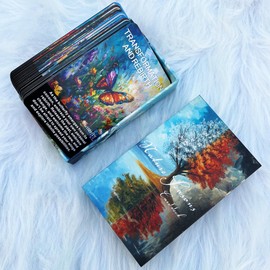 GZXINKE Nature and Seasons Oracle Deck, Spiritual Oracle Cards for Beginners, 54 Cards for Intuition, Healing, and Personal Growth, Animal Symbols, Seasonal Shifts