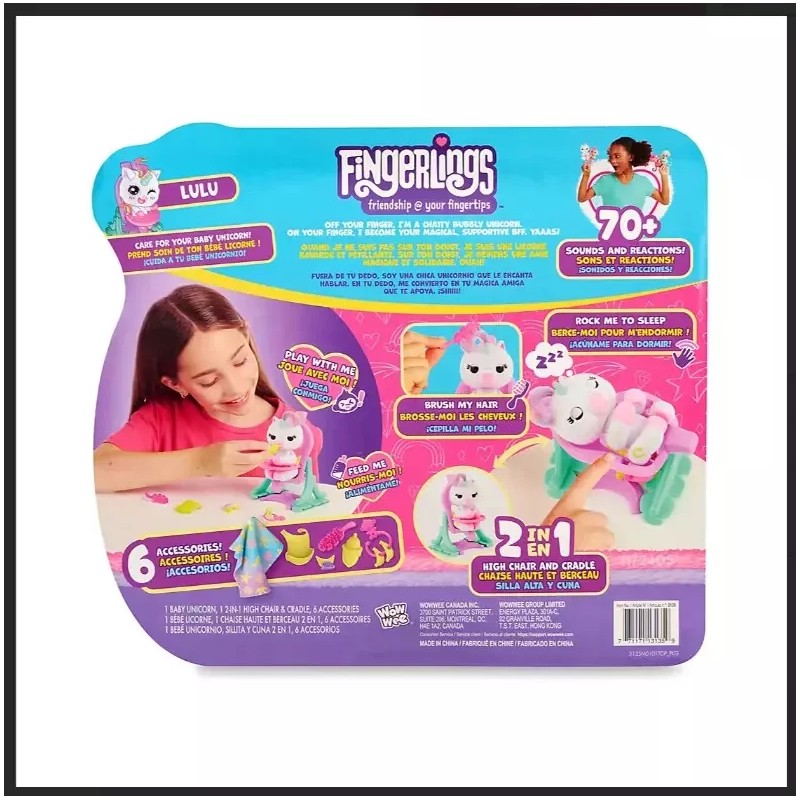 Fingerlings Unicorn Playset Interactive Baby Monkey 70+ Sounds Ages 5+