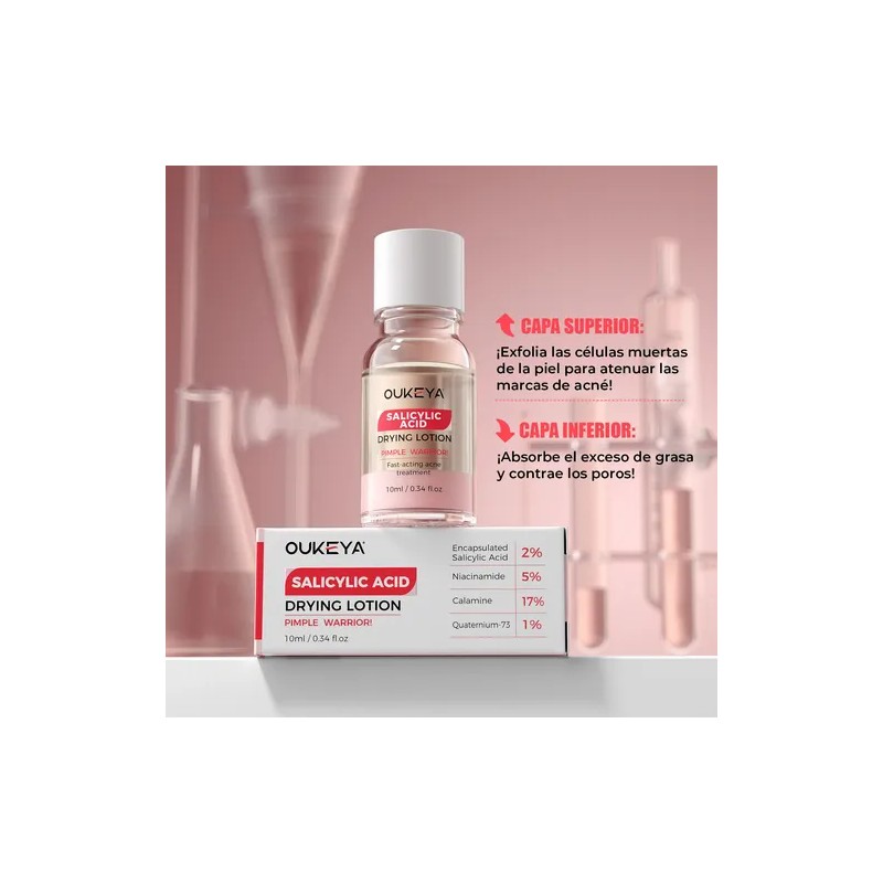 Loción Secante Antiacné Ácido Salicílico 10ml Oukeya