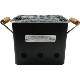 SLOWER SLW195 Barbecue Stove, Tabletop, Bonfire Stand, Compact, Black, (S) For 1 to 2 People, BBQ STOVE Alta Portable Grill
