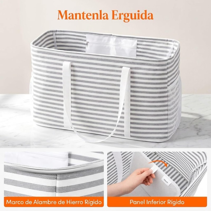 Lifewit 2 Pack Bolsa Extragrande, Reutilizables con Marco de Alambre