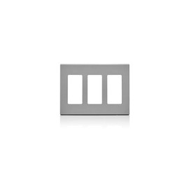 Leviton 80311-0LG Screwless Wallplate, Gray
