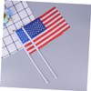 TEHAUX 50 Pack Usa Flags Mini America Flags Stick Polyester