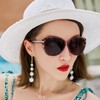 WEMOOTANTS Round Magnifying Sunglasses for Outdoors Women UV Protection Outdoor