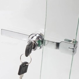 yotutun Terrarium Lock with Key Equal 4 Pieces Rack Lock Display Case Lock Terrarium Lock Ratchet Lock Glass Door Lock for Drawer Display Cabinets Keyed Alike