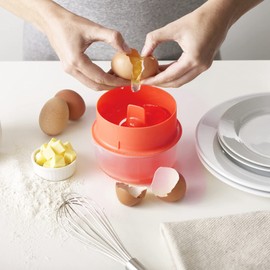 CHICIRIS Yolk Separator, PP Material Modern and Simple Easy To Store Non‑ Egg White Filter for Kitchen for Home Supplies(Dark orange)