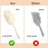 2Pack Back Scrubber for Shower，PIPUHA Loofah Sponge Shower Brush Using