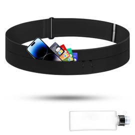 HONGHCL Cangurera para Correr con Botella de Agua 330ml - 2 Tallas Ajustables Cangurera Deportiva, Impermeable Riñonera para Correr, Gimnasio, Senderismo, M/L（Cintura 80-110cm）