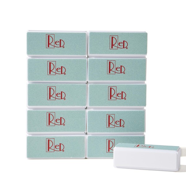 RED 4-Sided Nail Buffer Block - Multi-Grit Shine Files for