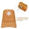 4 Pieces Leather Thimble Hand Sewing Thimble Finger Protector Coin