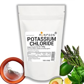 Potassium Chloride 100g 100% Pure - Free from Fillers Binders & Bulking Agents - Suitable for Vegetarians