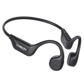 LOBKIN Auriculares Conducción Osea Bluetooth 5.4 – Cascos Conduccion Osea Inalambricos con Micrófono,IPX5 Impermeables Deportivos Auriculares Open Ear para Ciclismo Correr Fitness