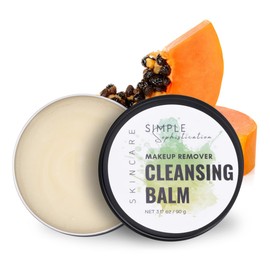 Tallow Cleansing Balm - With Grass-fed Beef Tallow, Papaya Enzyme | Waterproof Makeup Remover Balm | Natuarl Face Cleanser Oil | Sulphate Free | for sensitive skin, MADE IN USA - 3.17 oz/ 90 g