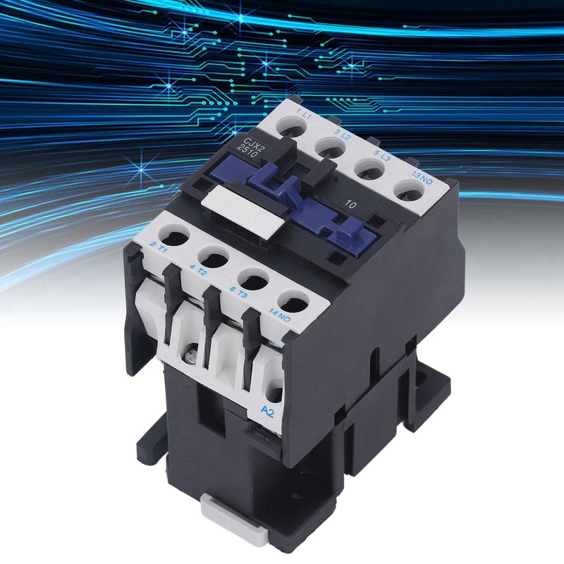 25A Power Contactor Normally Open Electric AC Contactor Silver Alloy