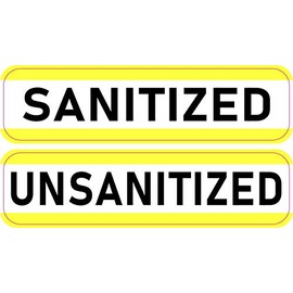 StickerTalk Sanitized Vinyl Stickers, 1 Sheet of 2 Stickers, 4 inches by 1 inch Each